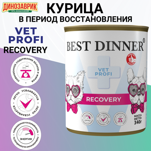 Консервы Best Dinner Vet Profi Recovery лечебный, для кошек и собак, при послеоперационном восстановлении 340гр фото