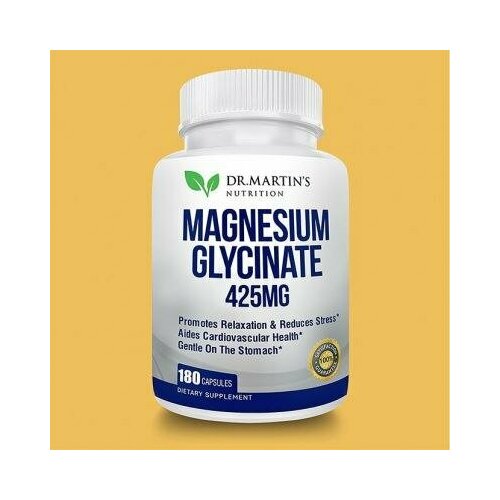 фото Magnesium Glycinate, Dr. Martin's, Магний глицинат 180 капсул 425мг, купить за 1107 руб онлайн