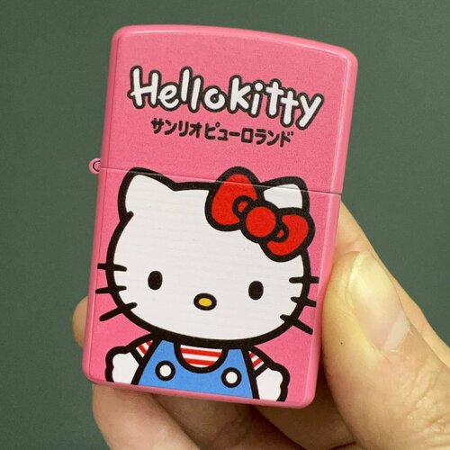 Бензиновая зажигалка аниме Hello Kitty Хеллоу Китти розовая / подарок девушке фото