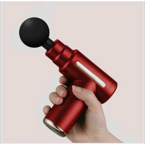 Перкуссионный массажер для тела электрический VIRG Mini Massage Gun, красный фото