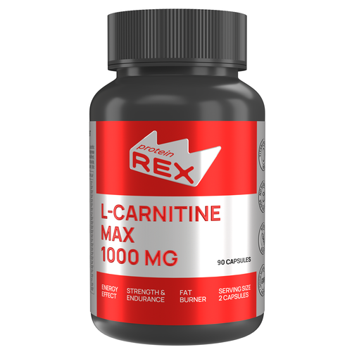 L-CARNITINE MAX витамин ProteinRex 1000 мг 90 капсул, спортивное питание, жиросжигатель для похудения, Л карнитин фото