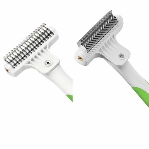 Комплект Стриппинг финишный Fine-Tooth Deshedding Rake + Стриппинг ANDIS Стандарт Deshedding Tool ( 6 см рабочая часть) фото