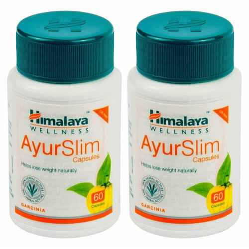 Таблетки Аюрслим Хималая (AyurSlim Himalaya), для снижения веса, улучшает обмен веществ, детокс, расщепляет жиры, 2х60 капс. фото