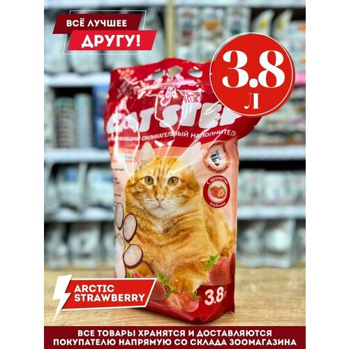 Наполнитель силикагелевый CAT STEP Arctic Strawberry, 3,8л фото