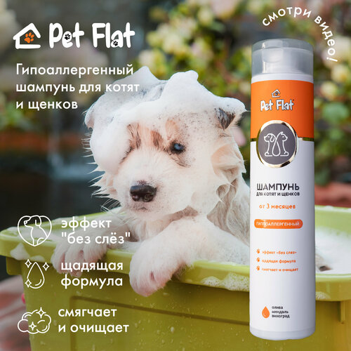 Шампунь для котят и щенков PET FLAT гиппоаллергенный фото