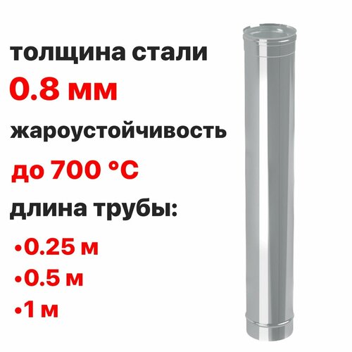 Труба для дымохода Ф115 (430/0,8) Д=250 мм CORAX фото