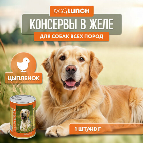 Влажный корм для собак Dog Lunch цыпленок 1 уп. х 1 шт. х 410 г фото