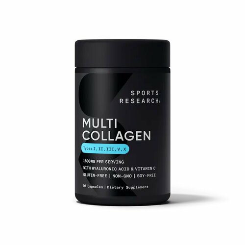 Мульти Коллагеновый комплекс, Multi Collagen Capsules, Sports Research, 90 капсул фото