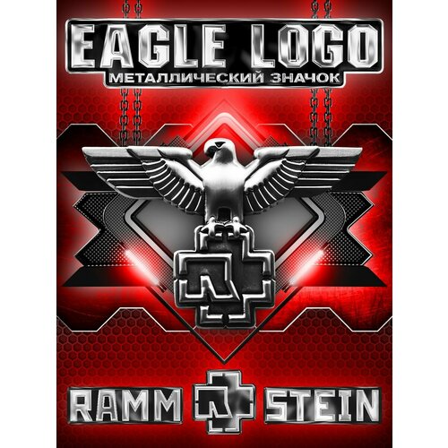 фото Металлический значок на рюкзак Rammstein Eagle Logo, купить за 890 руб онлайн