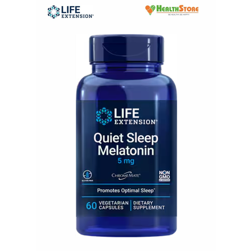 Life Extension Quiet Sleep Melatonin 5мг 60 капсул, мелатонин для сна 5 мг + комплекс витаминов фото