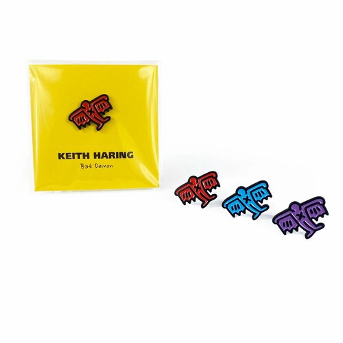 Значок металлический / Little Pins / Keith Haring - Bat Demon / Картины / Искусство фото