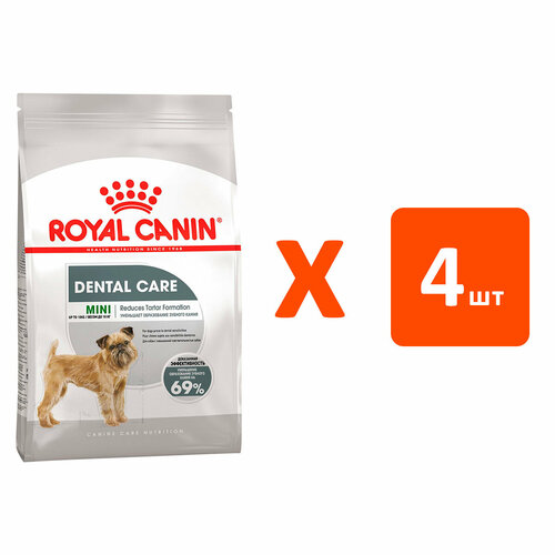 ROYAL CANIN MINI DENTAL CARE для взрослых собак маленьких пород от заболеваний зубов и десен NEW 1 кг х 4 шт фото