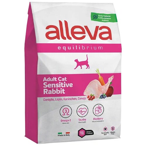 Alleva Equilibrium Cat сухой корм для взрослых кошек с кроликом, Adult Sensitive Rabbit, 10 кг фото