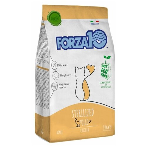 Корм сухой Forza10 Maintenance ADULT STERILIZED из курицы, для взрослых стерилизованных кошек,1 кг фото