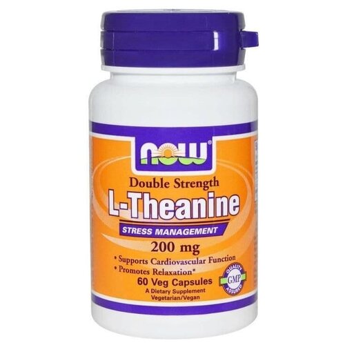 NOW Theanine 200mg 60 vcaps фото