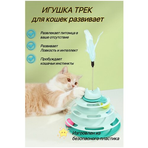 Игрушки трек для кошек с перьями фото