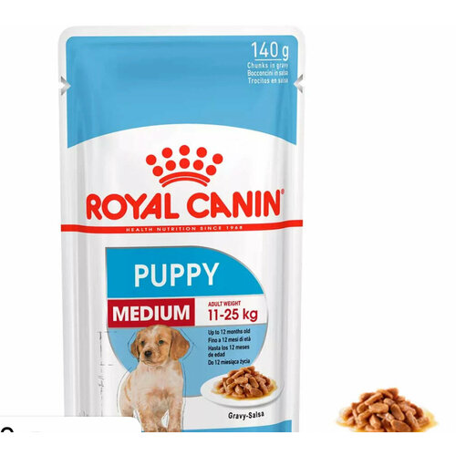 Royal Canin влажный корм для Щенков Средних пород 10шт. х 140 г (для средних пород) фото