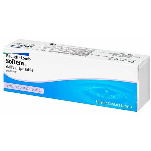 Контактные линзы Bausch & Lomb Soflens Daily Disposable, 30 шт., R 8,6, D -2,25 фото