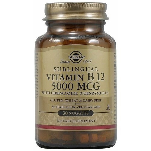 Solgar Vitamin B12 Megasorb 5000 mcg (30 наггетс) фото