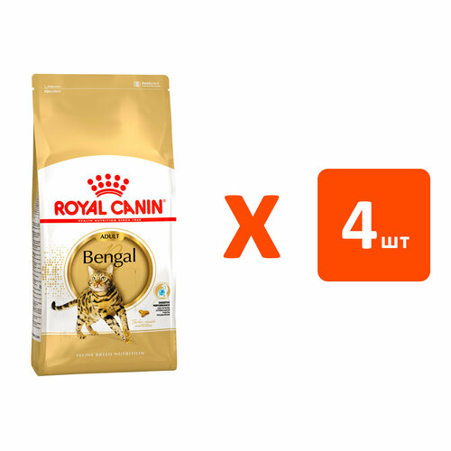 ROYAL CANIN BENGAL ADULT для взрослых бенгальских кошек 0,4 кг х 4 шт фото