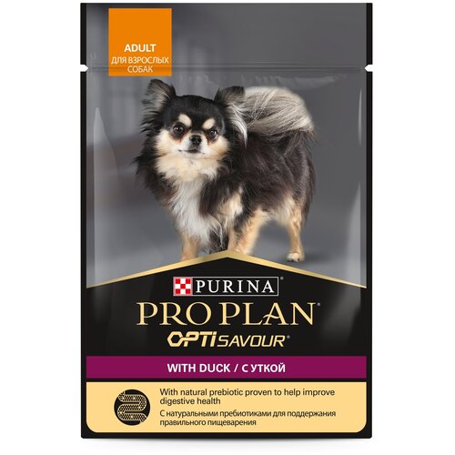 Влажный корм для собак Purina Pro Plan OptiSavour adult with duck, беззерновой, утка, 85 г (для мелких и карликовых пород) фото