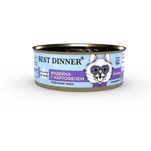 Best Dinner Vet Profi Urinary Exclusive 12шт по 100г индейка консервы для собак фото