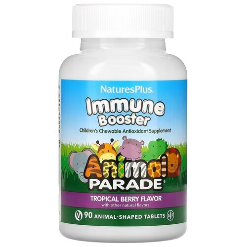 Таблетки Natures Plus Animal Parade Kids Immune Booster Source of Life, 210 г, 90 шт. фото