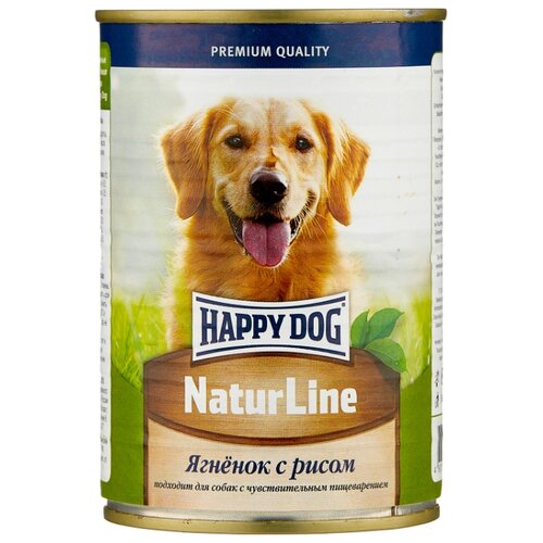 корм для собак Happy Dog NaturLine, ягненок, с рисом 1 уп. х 12 шт. х 970 г фото