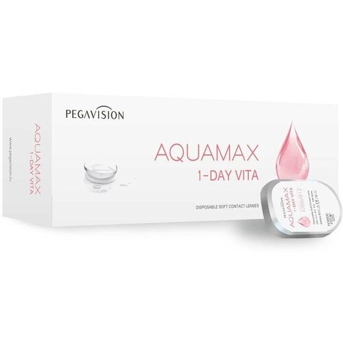 Контактные линзы Pegavision Aquamax 1 Day Vita, 30 шт., R 8,6, D -11, бесцветный, 1 уп. фото