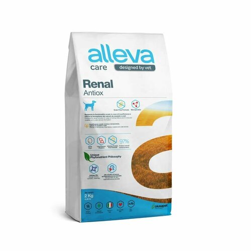 Сухой корм для собак Alleva Care Renal-Antiox 2 кг, при почечной недостаточности и мочекаменной болезни фото