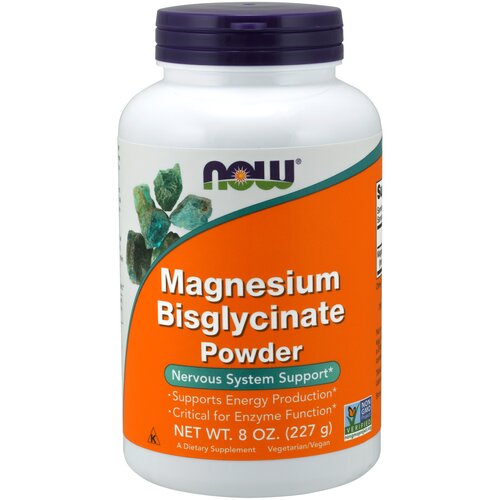 Порошок NOW Magnesium Bisglycinate, 227 г, 227 мл фото