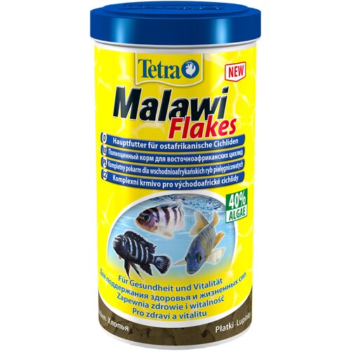 Корм для восточноафриканских цихлид Tetra Malawi Flakes 1000 мл, хлопья фото