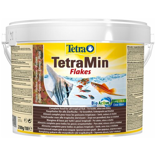 Сухой корм  для  рыб, ракообразных Tetra TetraMin flakes, 10 л, 2.1 кг фото