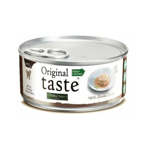 Влажный корм для кошек беззерновой PETTRIC ORIGINAL TASTE ADULT CAT GRAIN FREE TUNA & CHICKEN с тунцом и курицей в соусе , 6 шт х 70 гр фото