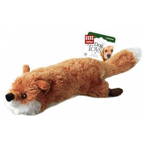 Игрушка   для собак  GiGwi Dog Toys Лиса с бутылкой (75016),  оранжевый, 1шт. фото