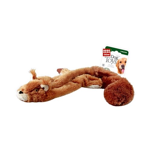 Набор игрушек   для собак  GiGwi Dog Toys Белка без набивки (75012),  коричневый, 1шт. фото