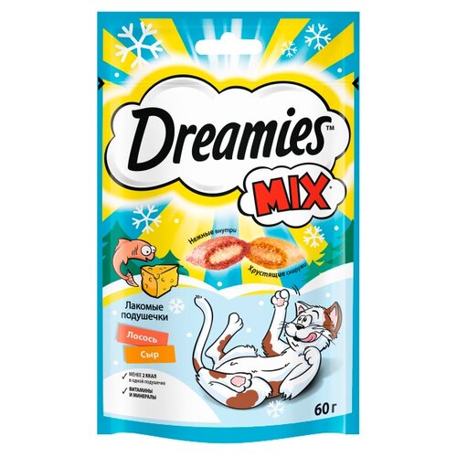 Лакомство для кошек  Dreamies Подушечки Mix, 60 г ассорти фото