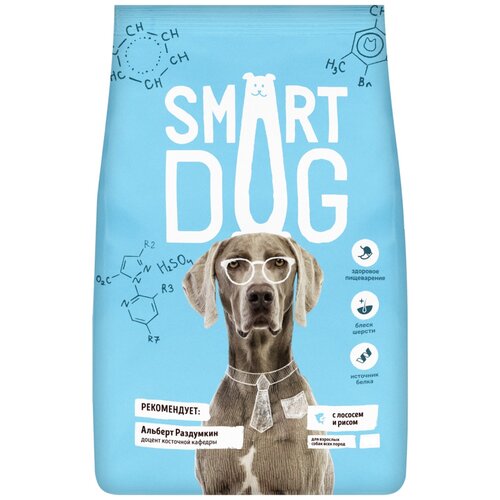 Сухой корм для собак Smart Dog лосось, с рисом 1 уп. х 1 шт. х 12000 г фото