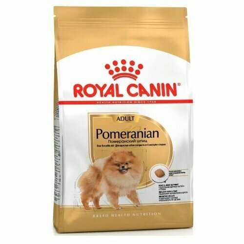 Сухой корм для взрослых собак породы померанский шпиц Royal Canin Pomeranian Adult с птицей 1,5 кг. фото