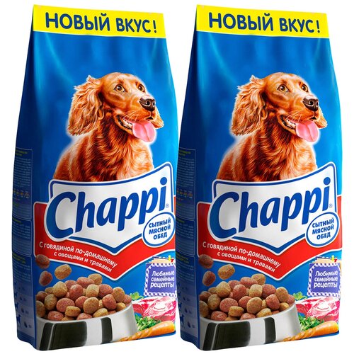 Сухой корм для собак Chappi говядина по-домашнему, с овощами, с травами 1 уп. х 2 шт. х 15000 г фото