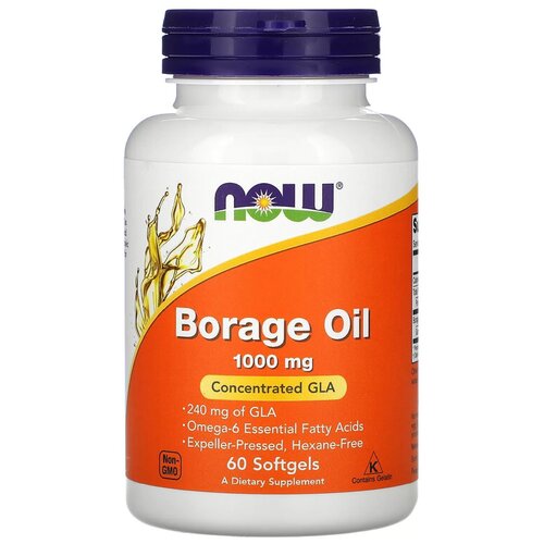 фото Borage oil капс., 1000 мг, 180 г, 60 шт., купить за 1628 руб онлайн