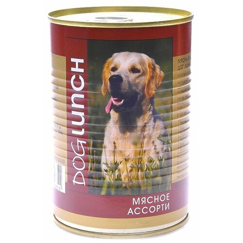 Влажный корм для собак Dog Lunch мясное ассорти 1 уп. х 1 шт. х 410 г фото