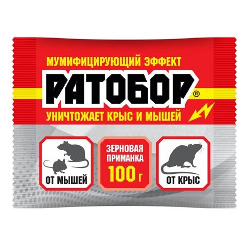 Средство Ратобор Зерновая приманка 100 г, пакет, 0.1 кг фото