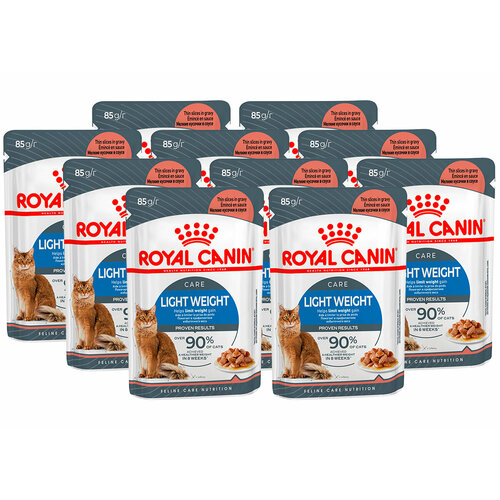 ROYAL CANIN LIGHT WEIGHT CARE диетические для взрослых кошек в соусе пауч 85 гр 85 гр х 10 шт фото