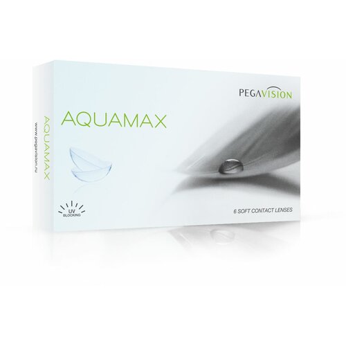 Контактные линзы Pegavision Aquamax., 6 шт., R 8,6, D -2,25, бесцветный, 1 уп. фото