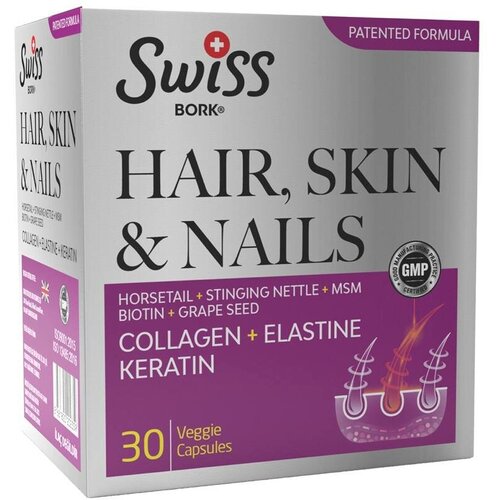 Витамины для волос кожи и ногтей Swiss Bork Hair Skin & Nails фото