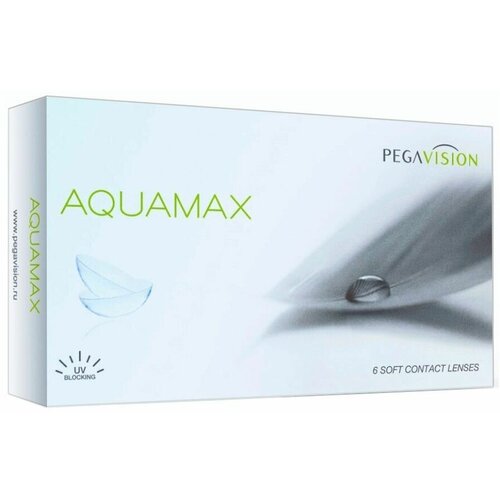 Контактные линзы Pegavision Aquamax., 6 шт., R 8,6, D -1,75, прозрачный, 1 уп. фото