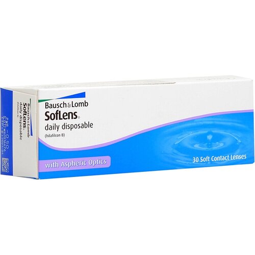 Контактные линзы Bausch & Lomb Soflens Daily Disposable, 30 шт., R 8,6, D -1,25 фото