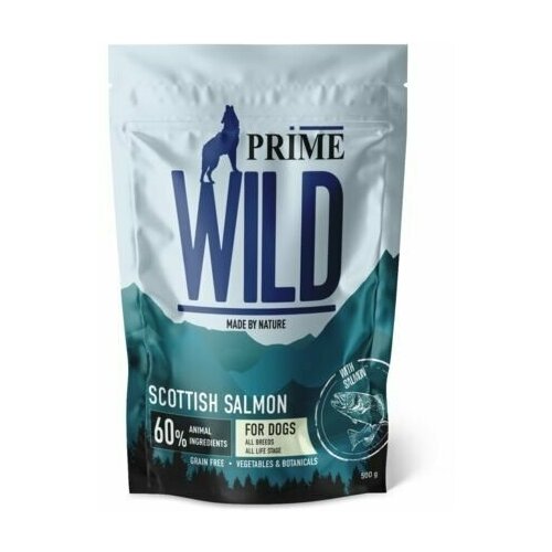 PRIME WILD GF SCOTTISH Сухой корм для собак всех пород, с лососем, 500 гр фото