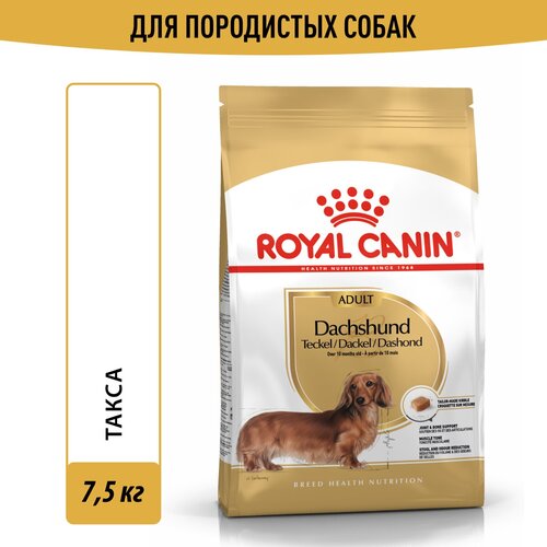 Корм сухой Royal Canin Daсhshund Adult (Такса Эдалт) для породы Такса от 10 месяцев, 7,5 кг фото